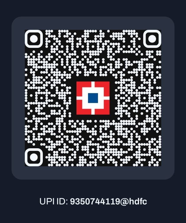 UPI payment QR code for The Calligraphy Foundation, UPI ID 9350744119@hdfc