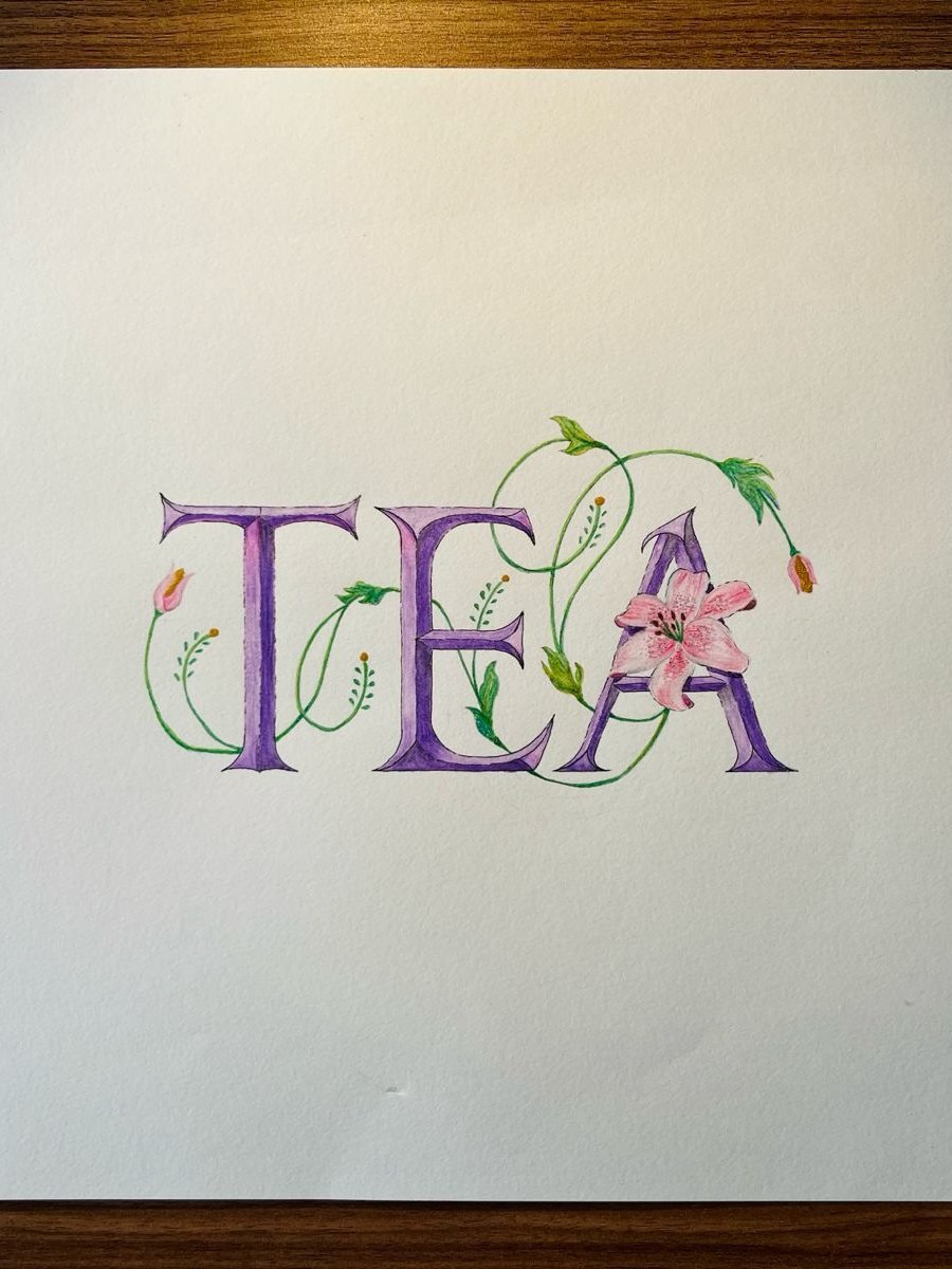 Illuminated Letters calligraphy, student work from a previous CTTP batch